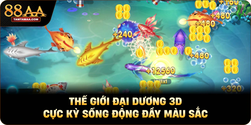 Thế giới đại dương 3D cực kỳ sống động đầy màu sắc Thế giới đại dương 3D cực kỳ sống động đầy màu sắc